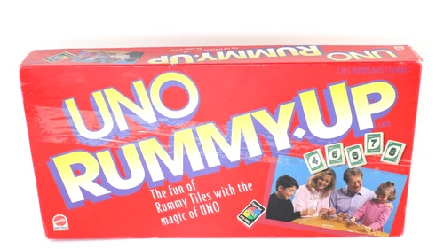 Complete 1993 Mattel UNO RUMMY UP Tile Game 1990s Vintage