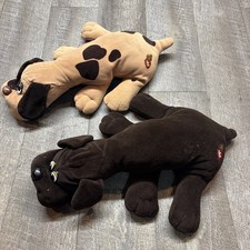 Vintage Pound Puppies Plush Toy Floppy Puppy Stuffed Animal Tonka 1980s Lot Of 2