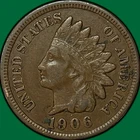 1906 Indian Head Cent Very Fine VF Coin #34204