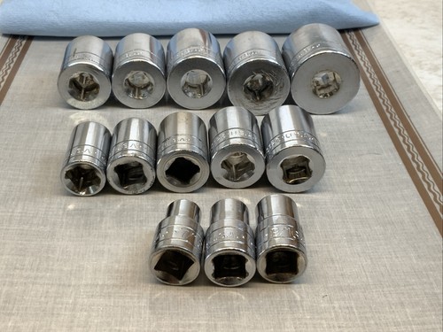 S-K 1/2 Drive 13pc Socket Lot, 7/16in. Min - 1-1/4in. Max. - USA - Picture 14 of 18