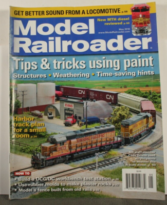 #ad Model Railroader Magazine May 2016 Tips and Tricks of Using Paint $9.99