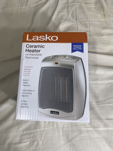 Lasko 1500W Electric Ceramic Space Heater，Adjustable Thermostat，754200 ...