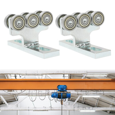Trolley Wheel 6 Hoist with Rollers Strut Trolley Assembly for Electric Hoist