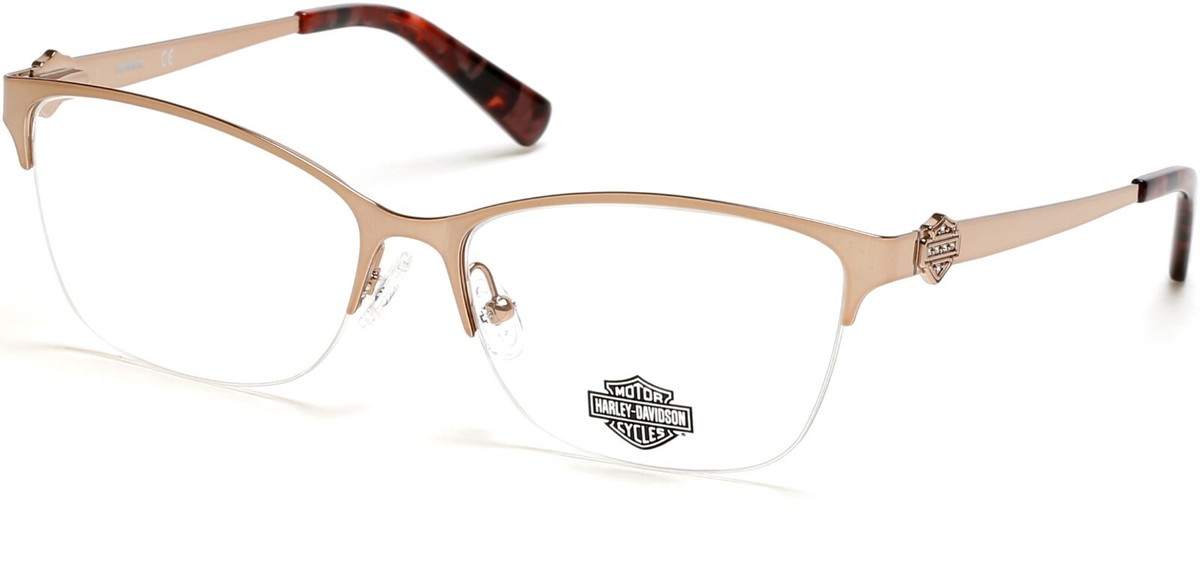 NEW Harley Davidson Shiny Rose Gold stainless Steel Eye Glasses Kits.com -- Harley Davidson HD0576 main image 2