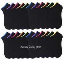 12 Pair Women Low Cut Ankle Socks Athletic, Sports, Workout, Running 6-8 9-11