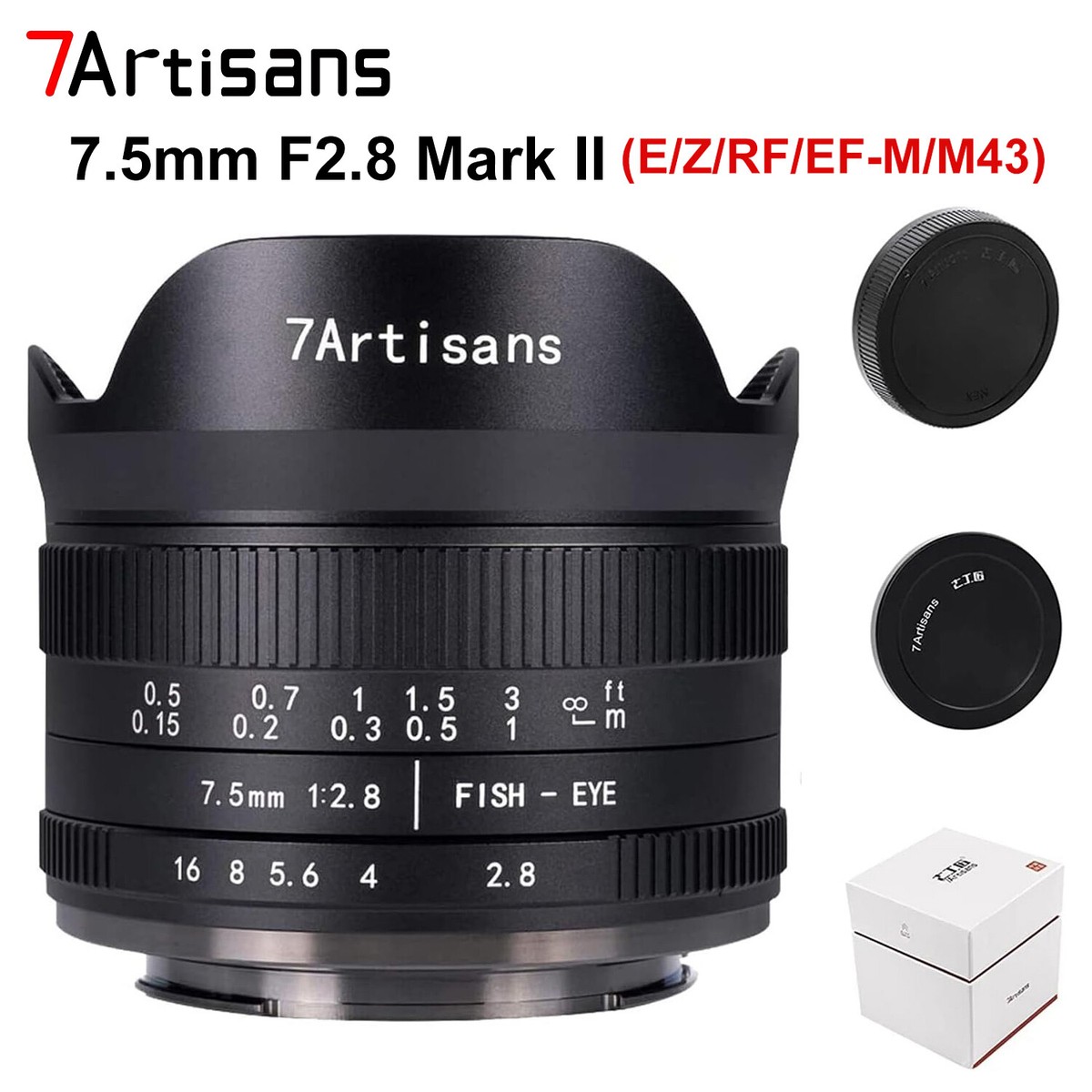 7artisans II APS-C Fisheye Lens for E/X/Z/EOS-M/RF/EOS