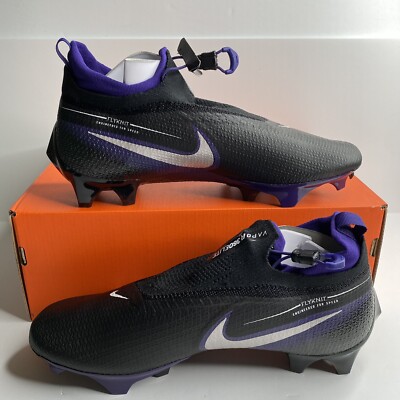 Nike Vapor Edge Elite 360 FK Black Purple Football Cleats 