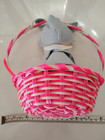 Easter 1960s Felt Rabbit, Spun Cotton Chick Adorable Basket — photo 3