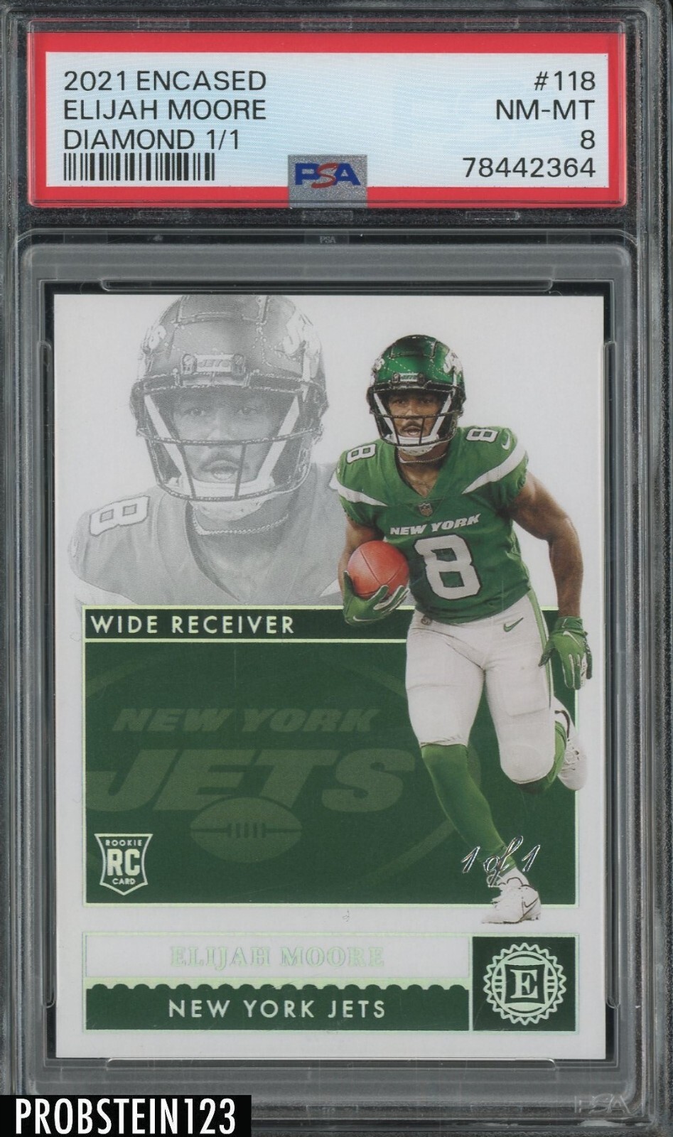 Elijah Moore Panini Encased #118 Diamond 1/1