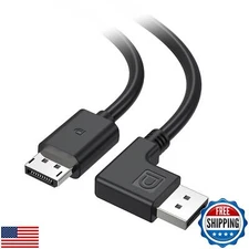 Cable Matters Right Angle DisplayPort 1.4 Cable - 6ft, Support 8K 60Hz, 4K 24