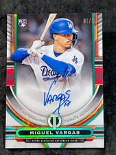 2023 Topps Tribute GREEN REFRACTOR ROOKIE AUTO Miguel Vargas 07/99