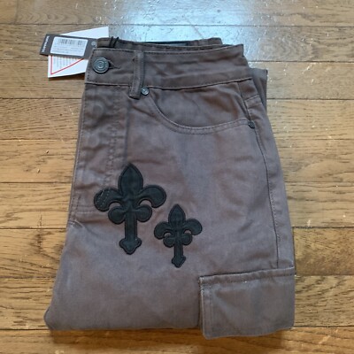 BoohooMAN Fixed Waist Relaxed Applique Cargo Gusset Pants Size 28  Charcoal