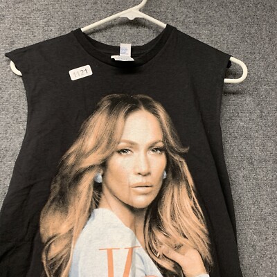 Jennifer Lopez T-shirt Adult Size Small Black Sleeveless JLO Tour