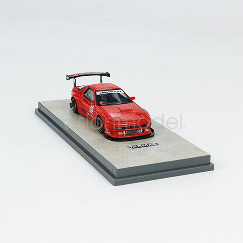 1:64 Scale Tarmac Works Pandem Mazda RX-7 FC3S Alloy Die-Cast Vehicle -Red Gift