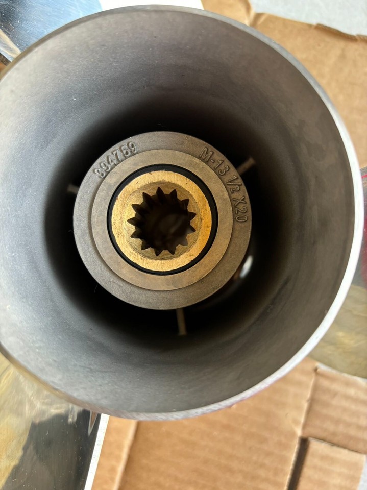 13.5*20P raker 13 spline Stainless Boat propeller for yamaha and OMC 70 ...