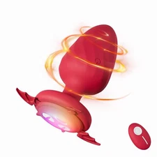 Anal Butt Plug Light Up Dildo Vibrator G-Spot Massager Sex Toys For Women