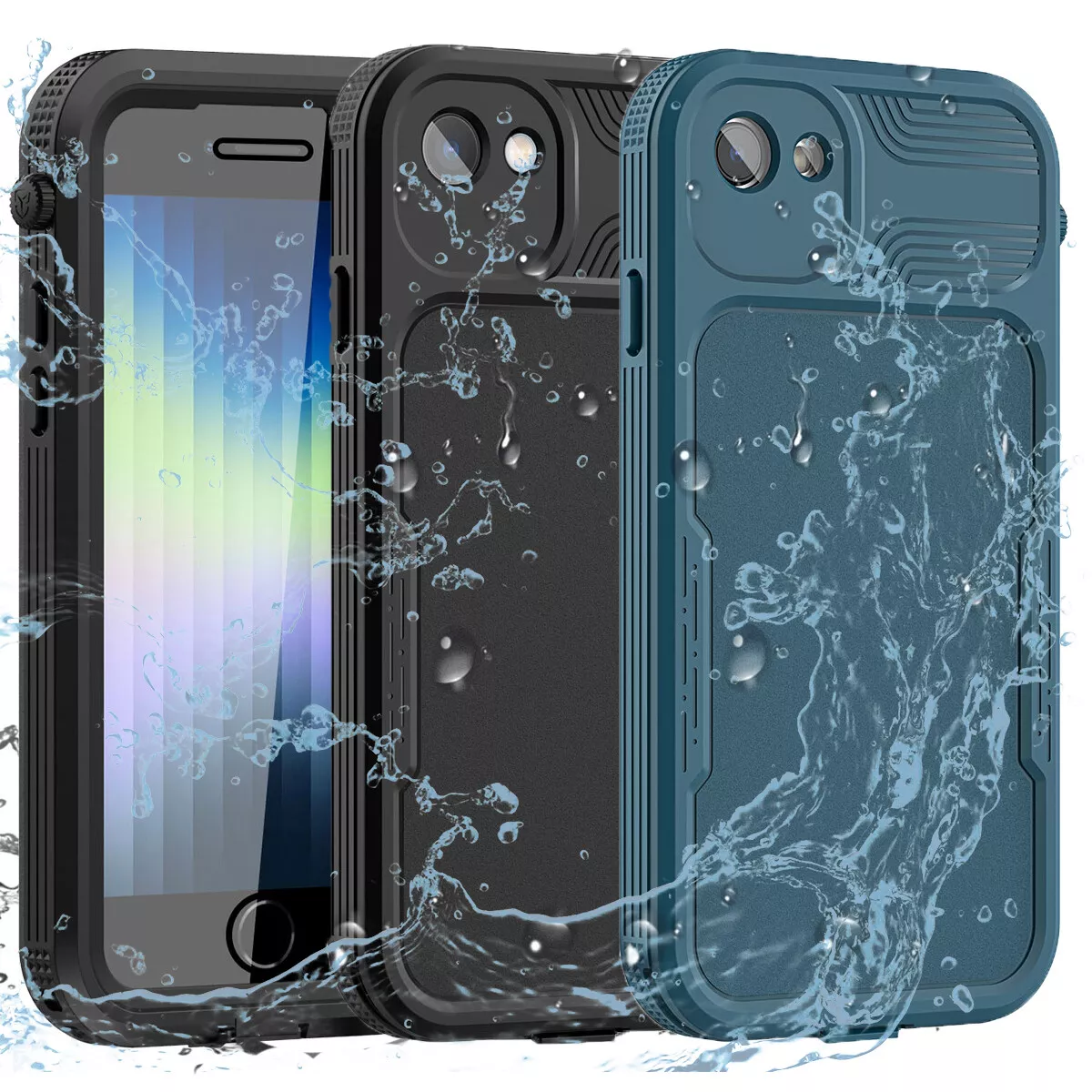 For iPhone SE 2022/SE 2020/7/8 Waterproof Case Rugged Military Screen  Protector