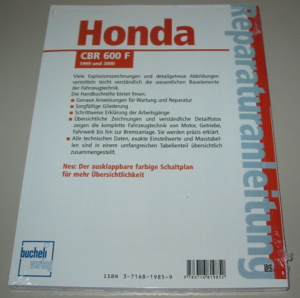 Thumbnail - Reparaturanleitung Honda Cbr 600 F Baujahr 1999 / 2000 Motorrad