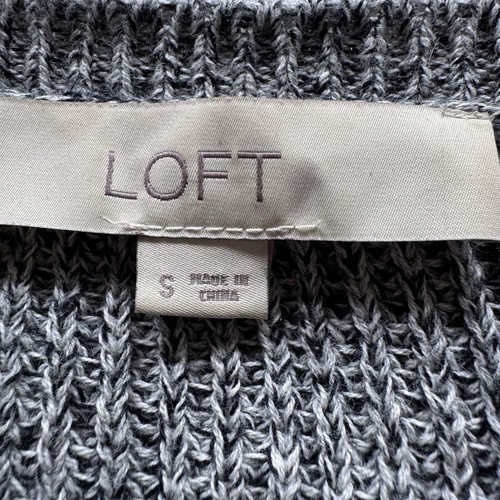 LOFT Womens Size Small Pullover Sweater Crew Neck Side Slits Longer In Back New - Picture 6 of 9
