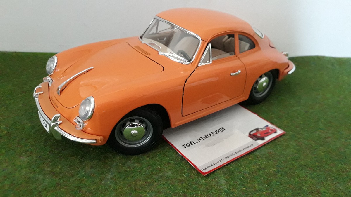 PORSCHE 356B 1961 ブラーゴ　イタリア製 PORSCHE 356 B 1961 orange 1/18 BURAGO MADE IN ITALY voiture