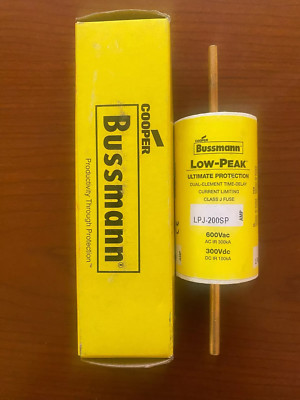 Circuit Breaker Bussmann Fusible Industriel Bussmann LPJ-200SP - 200 Amp&egrave;res, 600 Volts AC - Type LOW-PEAK - Neuf Fusible Bussmann