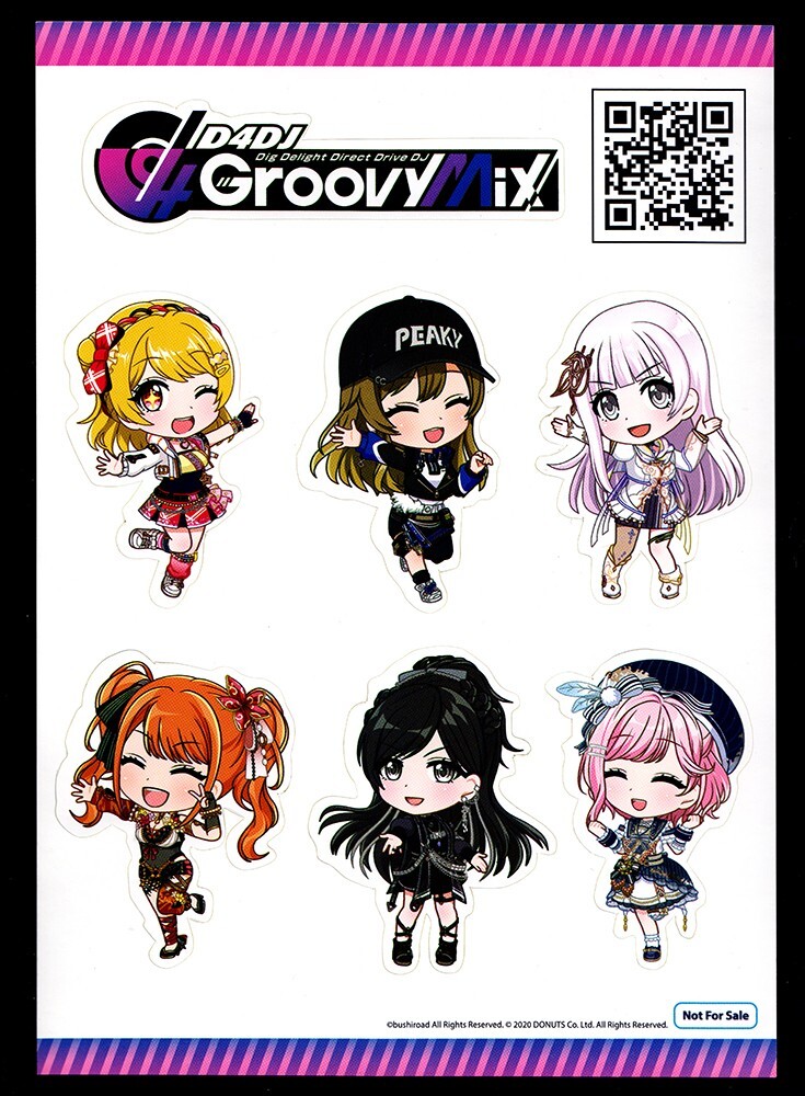 D4DJ GROOVY MIX Game STICKER SHEET Anime Expo AX Bushiroad PHOTON