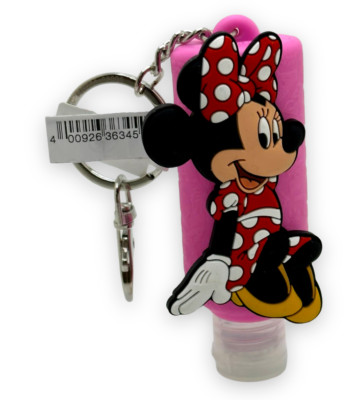 Disney Parks Minnie Mouse Pink Key Chain Sanitizer Carrier oz