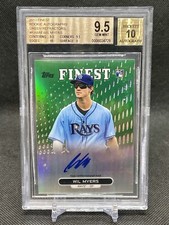 2013 Topps Finest Refractor Green 42/125 Wil Myers BGS 9.5 Rookie Auto 10 RC