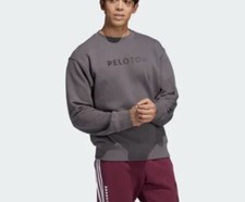 Adidas Peloton Mens Medium Unisex Crew Neck Pullover Sweatshirt Grey HE2035