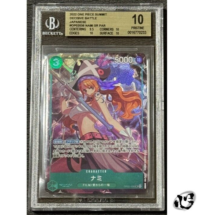 BGS 10 NAMI SR #OP02-036 ONE PIECE Card Game Japanese BEST BGS 10 NAMI SR #OP02-036 ONE PIECE Card Game Japanese BEST