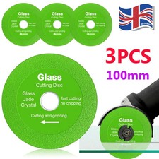 3x 4" Glass Cutting Disc Thin Diamond Circular Cutter Saw Wheel For Tile Ceramic