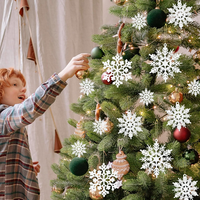 36 StüCk Schneeflocken Weihnachten Deko Glitter Weihnachten Schneeflocke Ornamen