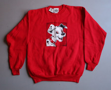 Vtg Disney Store Crewneck Sweatshirt Medium 101 Dalmatians USA Made Deadstock