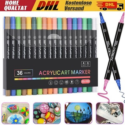 36Farben Acrylstifte Für Steine Wasserfest Acrylstifte Marker Stifte Permanent