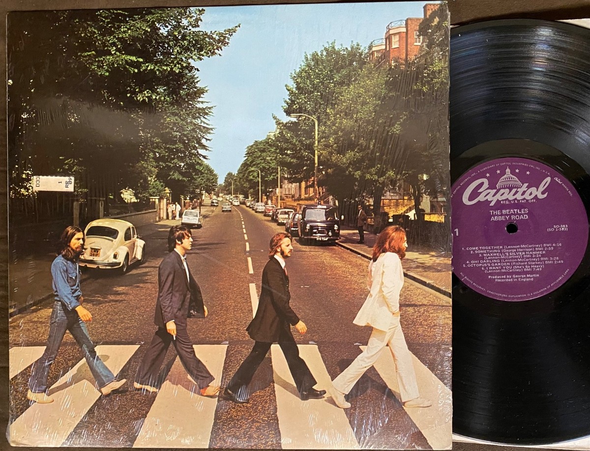 THE BEATLES Abbey Road - Purple Label Capitol LP - BEAUTIFUL NM IN