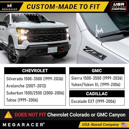 Gloss 50 Cal Bullet Antenna for Chevy Silverado & GMC Sierra 1500 2500 White - Picture 4 of 7