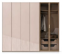 Kleiderschrank Stil,Modern Farbe Beige Neu Schlafzimmer GeräUmig Glas