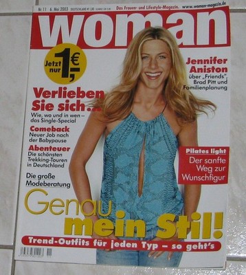 Woman Magazin Mai 2003 Jennifer Aniston Friends Zeitschrift Stars Bericht Bilder