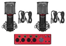Focusrite Clarett 4Pre USB-C Audio Recording Interface JFET/ADAT 2 Microphones
