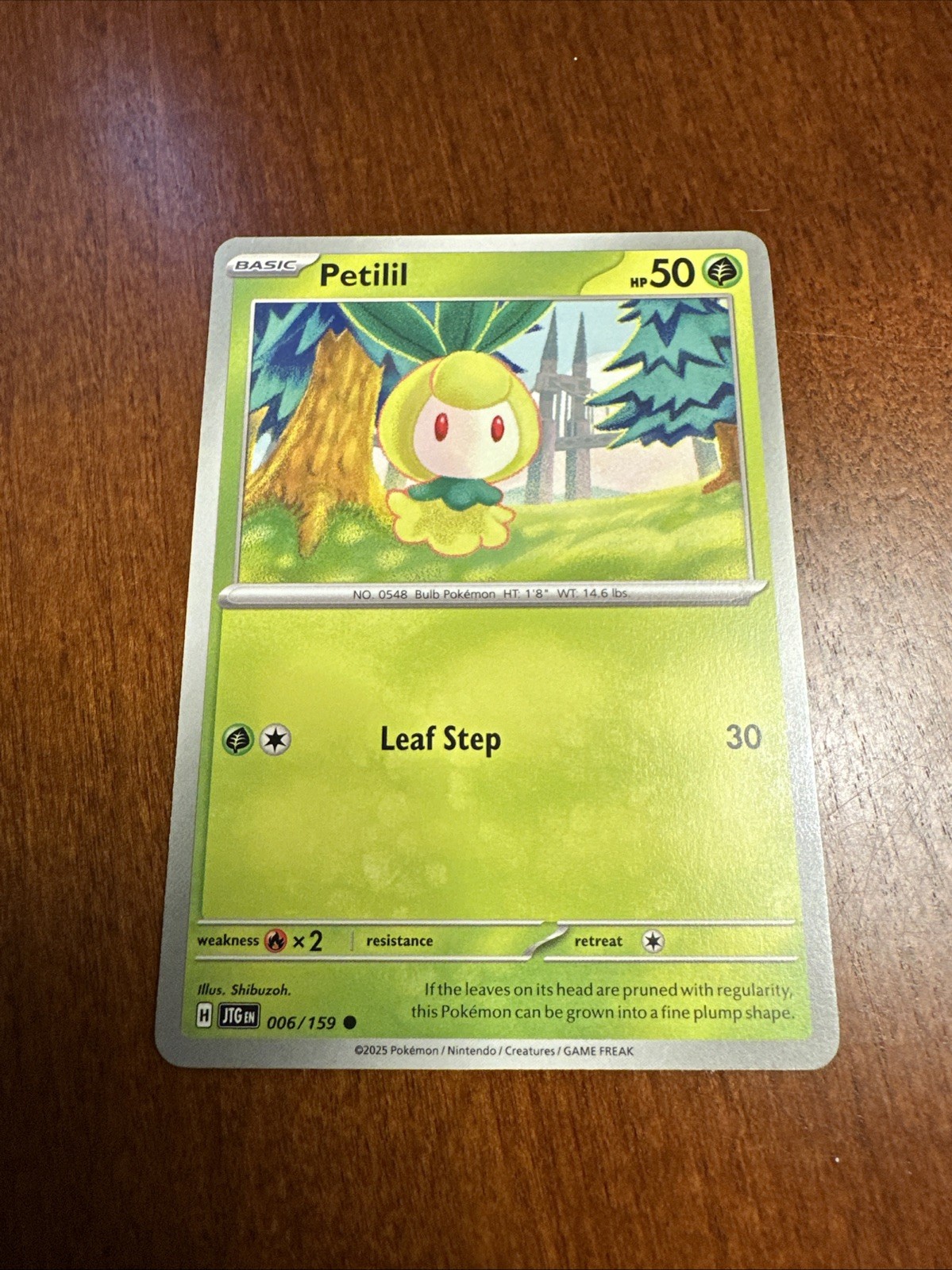 Petilil 006/159 Journey Together Regular Pokemon TCG Card