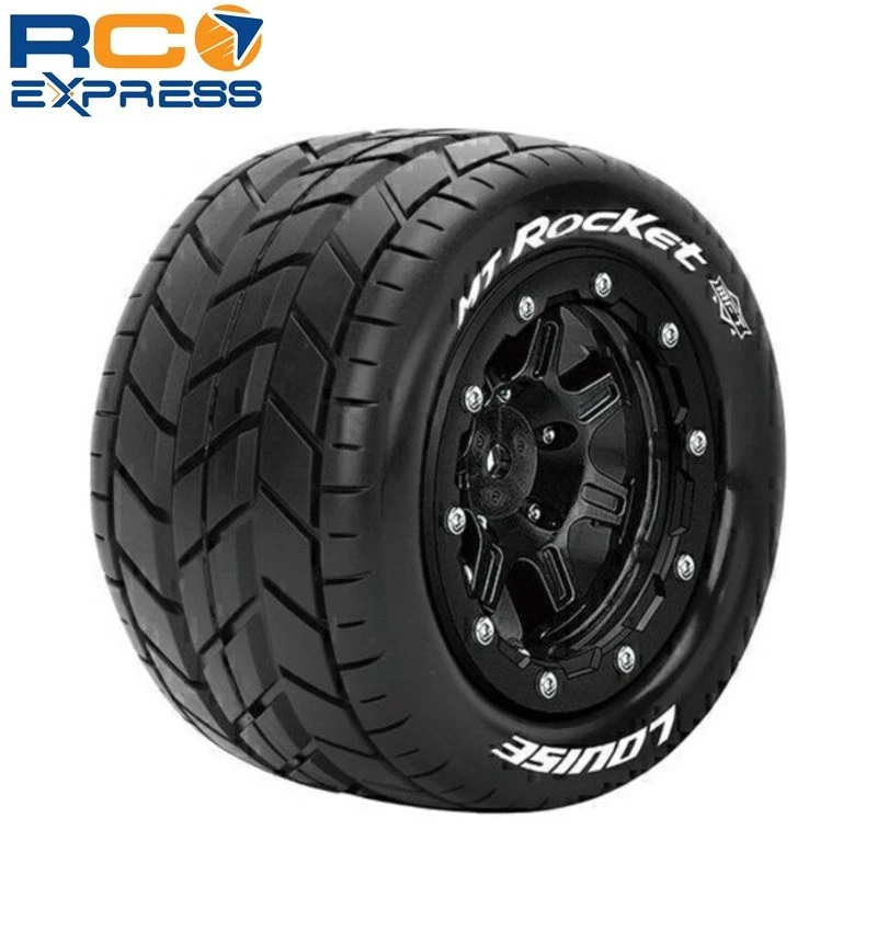 Louise RC Mft Mt-Rocket 1:10 Monster Truck Tires 1/2 Offset 17mm 2pk LOULT3328SB