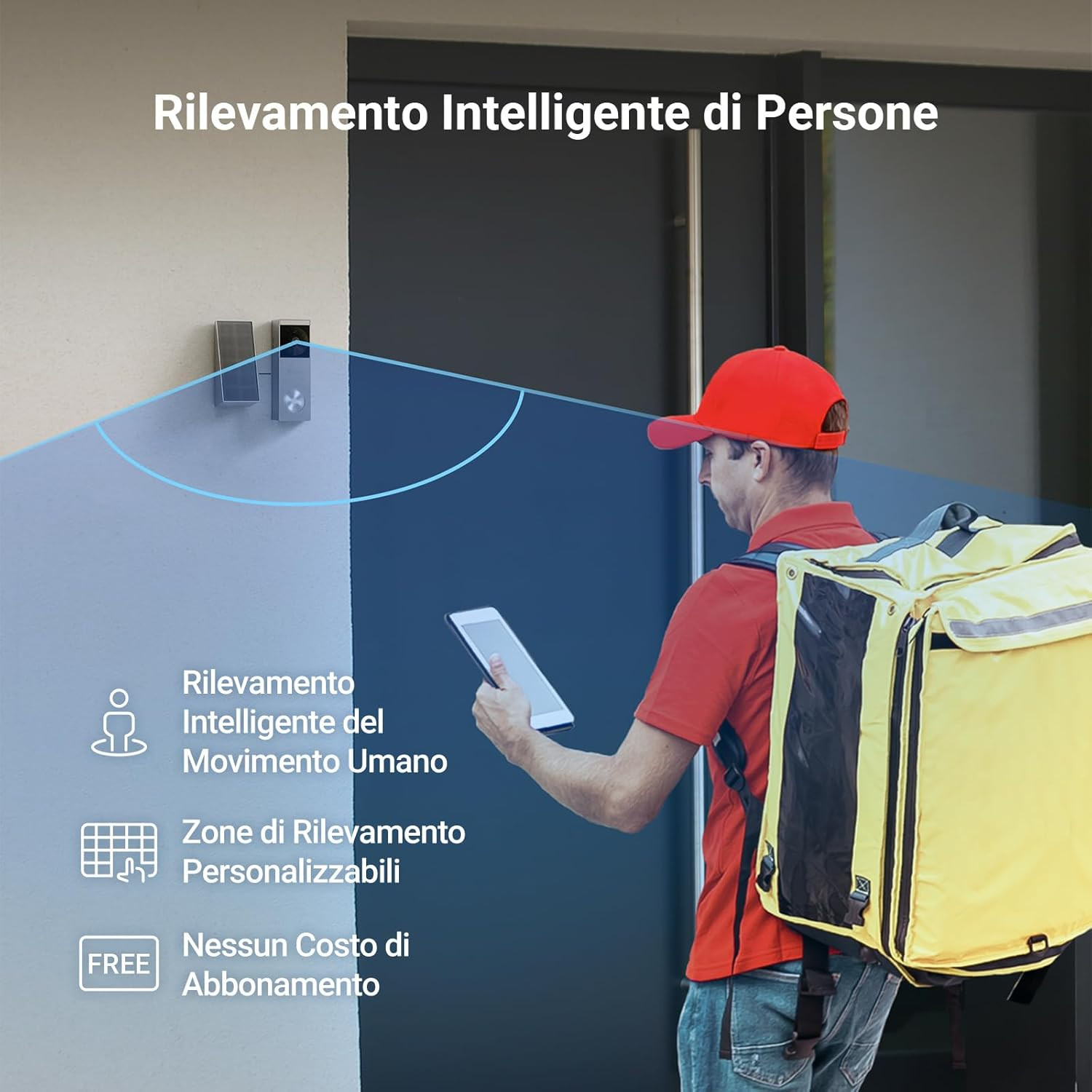 Videocitofono Wifi CP3 Pro 2K - Batteria Lunga Durata e AI Detection - 3