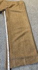 70s Linen Blend Wide Leg Pants Womens Sz 14 Tweed Beige Career Classic Hong Kong