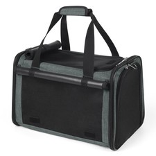 25 lbs Lightproof Soft Sided Pet Carrier for Large Cat Small Dog Airline Ap...