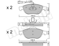 Metelli Bremsbelagsatz, Scheibenbremse 22-0220-0 FüR Alfa Romeo Lancia