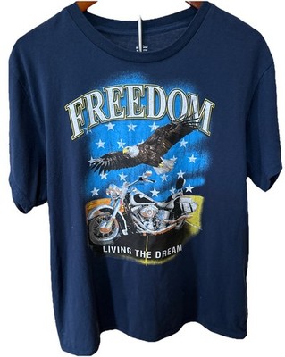 Freedom America Motorcycle Graphic Tee Size XL 