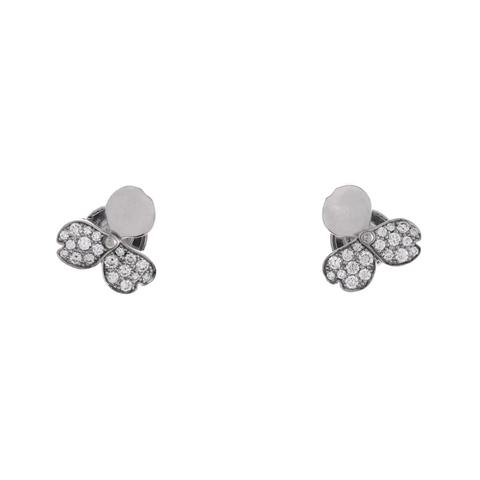 Tiffany & Co. Paper Flowers Stud Earrings Platinum and Diamonds