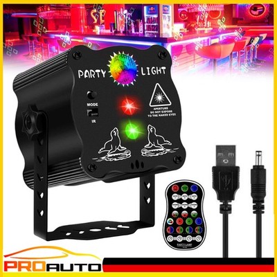 RGB 60 Licht Muster Active LED Laser Projektor Lichteffekt Party Halloween DE