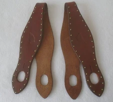PARELLI Beaded Edge Hermann Oak Harness Leather Slobber Straps~ Nice Clean Cond