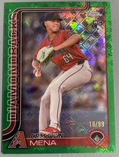 2025 Topps Chrome Logofractor Edition Cristian Mena RC #102 Green Refractor /99